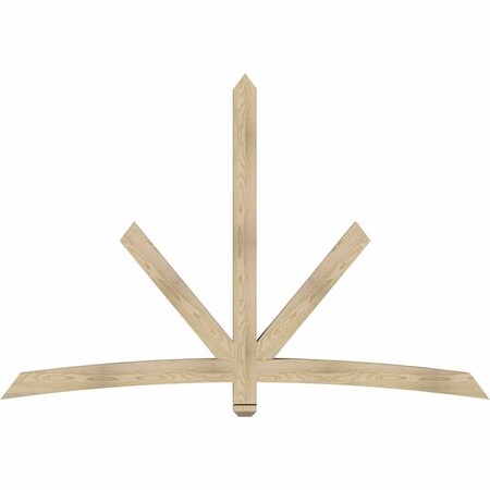 Ekena Millwork Alberta Rough Sawn Timber Gable Bracket, Douglas Fir, 84"W x 56"H x 4"D x 4"F, 16/12 Pitch GBW084X56X0404ALB00RDF